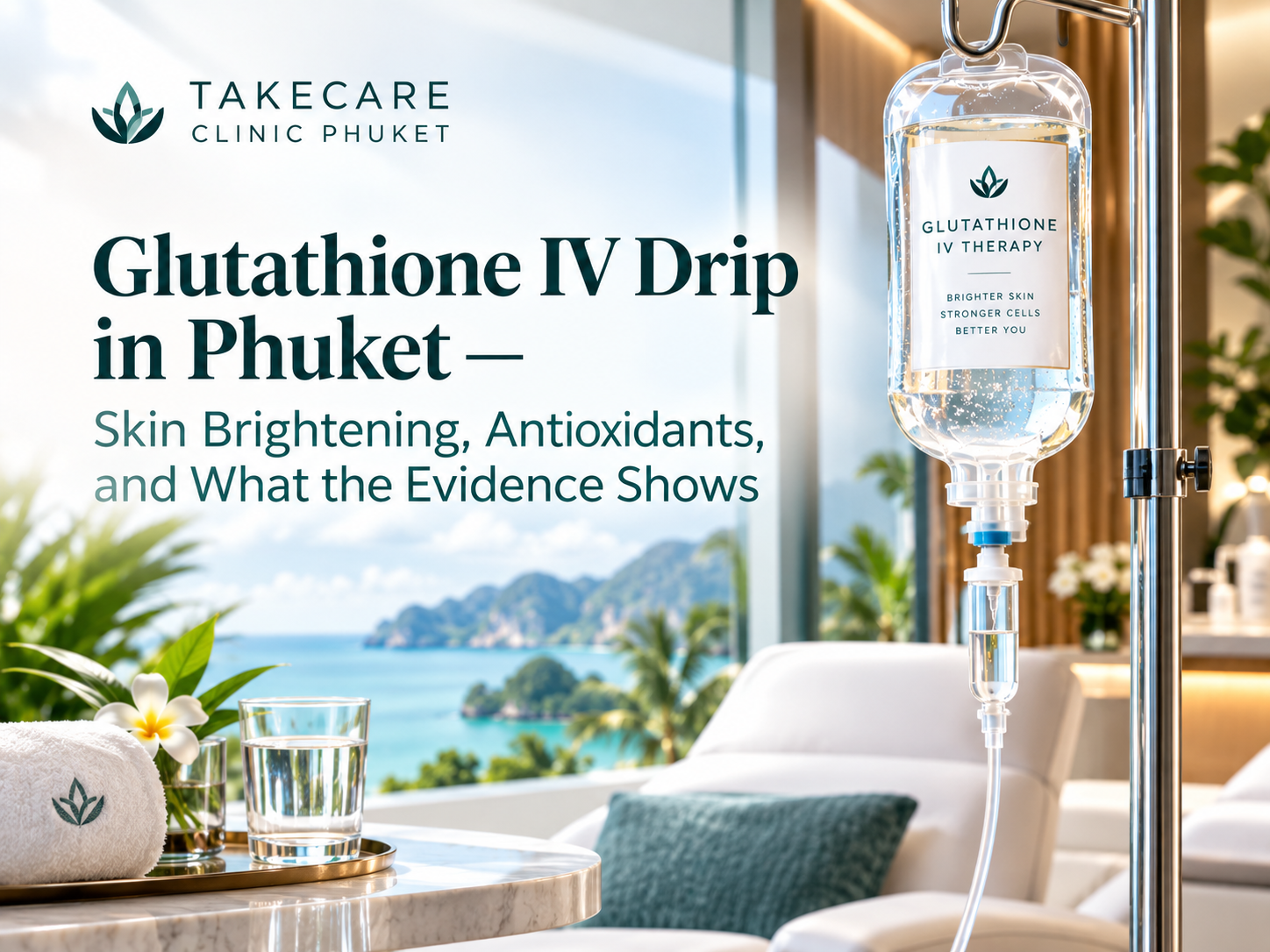 Glutathione IV Drip in Phuket — Skin Brightening, Antioxidants, and What the Evidence Shows 17 glutathione iv drip phuket featured