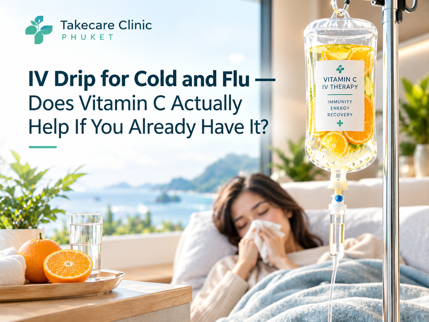 IV Drip for Cold and Flu — Does Vitamin C Actually Help If You Already Have It? 18 iv drip cold flu vitamin c featured